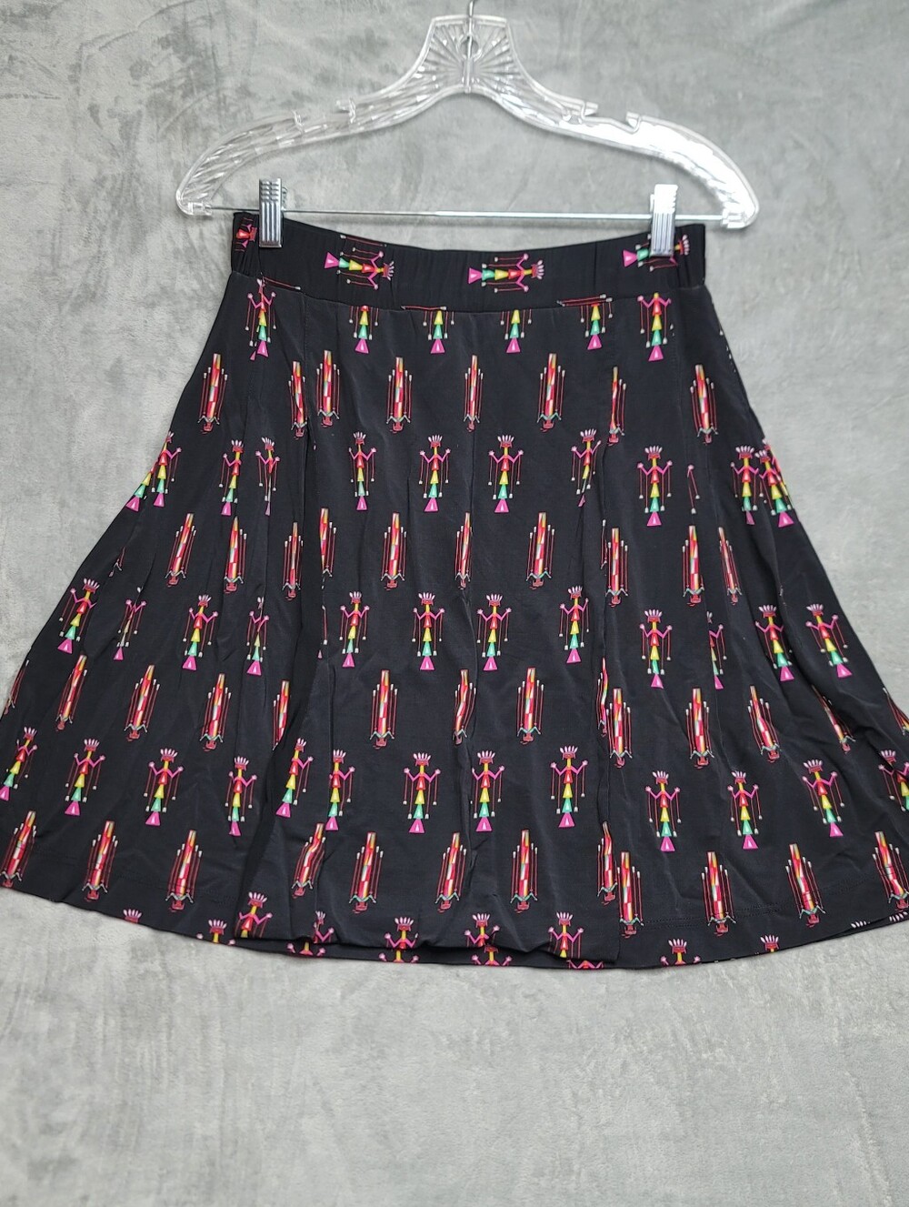 CHACOK France "GUNA" Geometric Tribal Print Faux Wrap Skirt Size 3 (US 10/12)